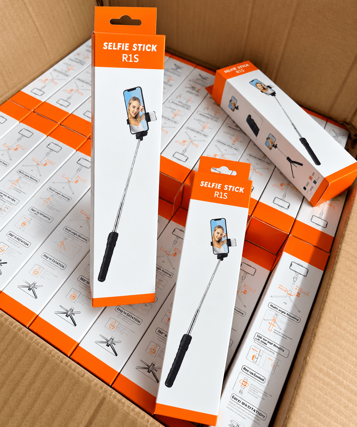 R1s Selfie Stick With Lights