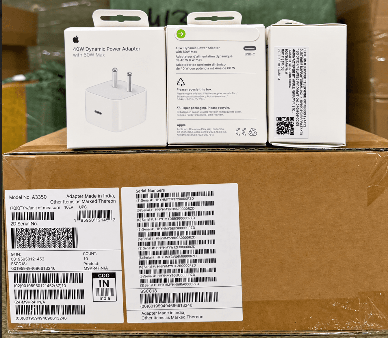 Apple 40W Dynamic Power Adapter With 60W Max (18pro) Series