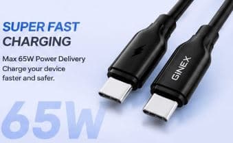 GINEX 65W Type-C to Type-C Super Fast Charging Cable image 2