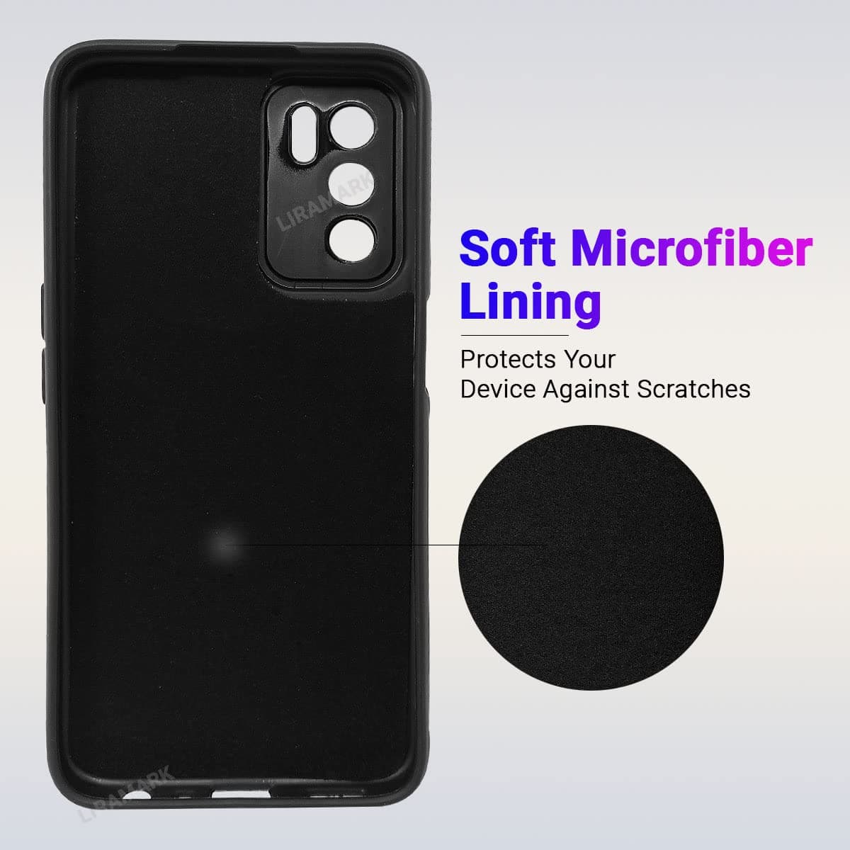 LIRAMARK Silicone Soft Back Cover Case for Oppo A16 image 2