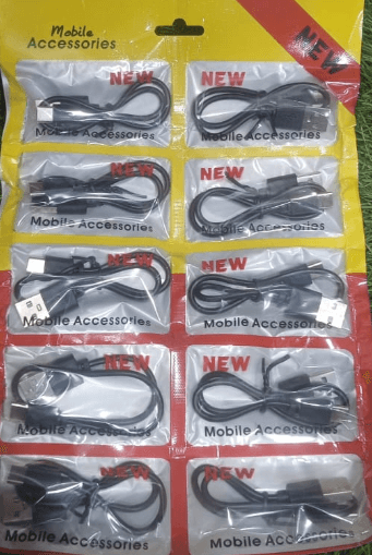 Multi-Pack Of Mobile Phone USB Charging/Data Cables