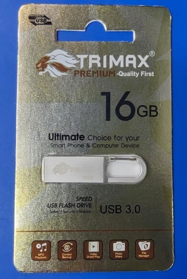 Trimax Premium Quality 16GB USB 3.0 Metal Pen Drive