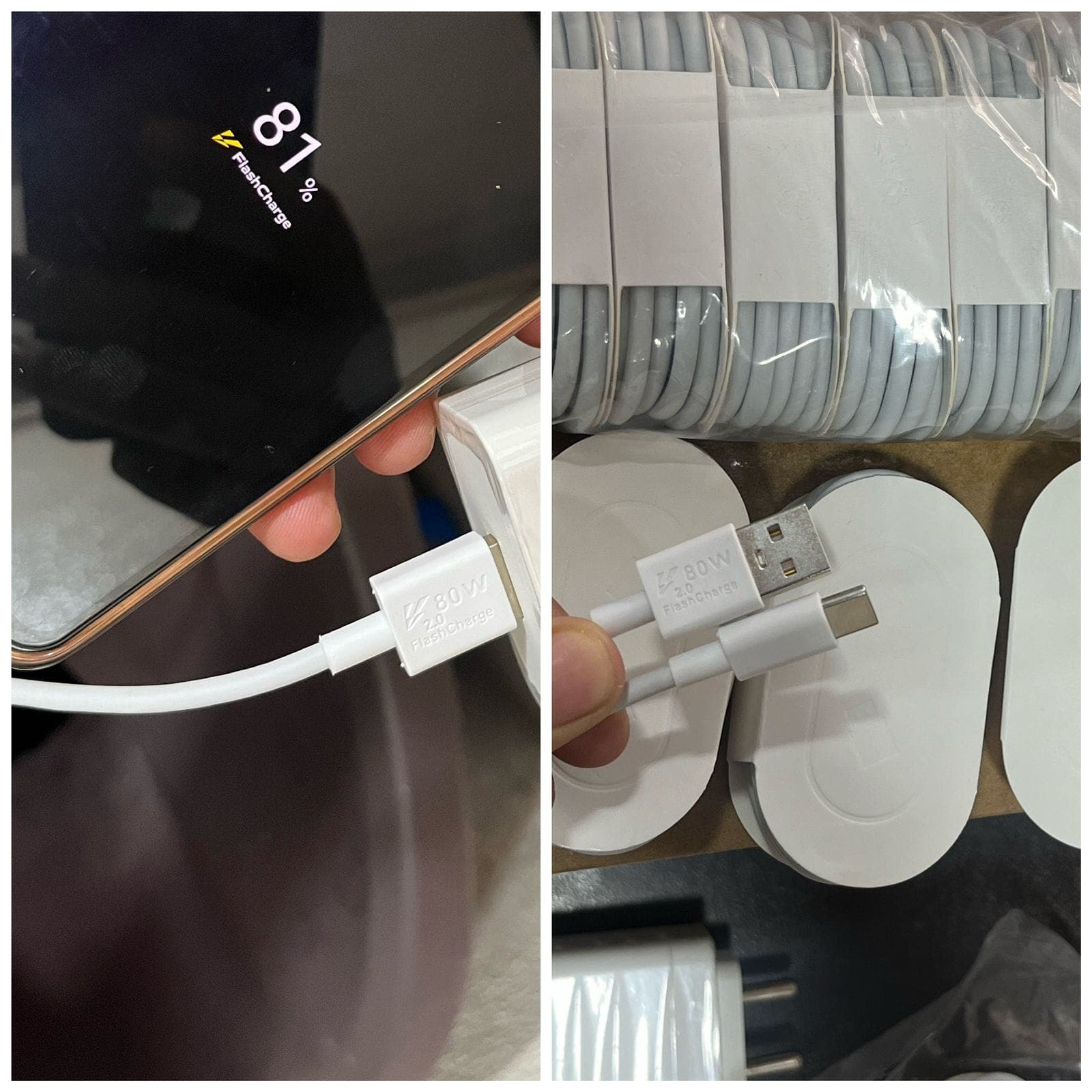 Vivo / IQOO 80W FlashCharge 2.0 USB Type-A To Type-C Cable