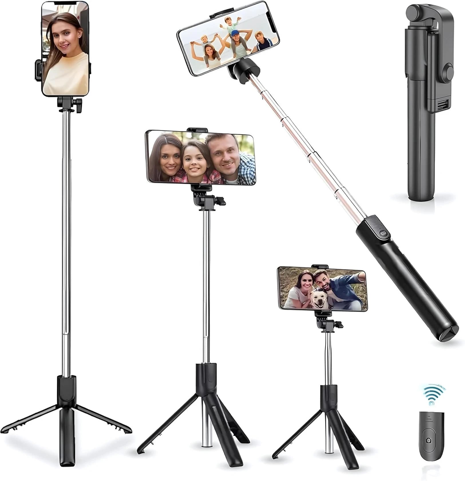 Black R1s Selfi stick best quality, ABS Plastic, Mobile