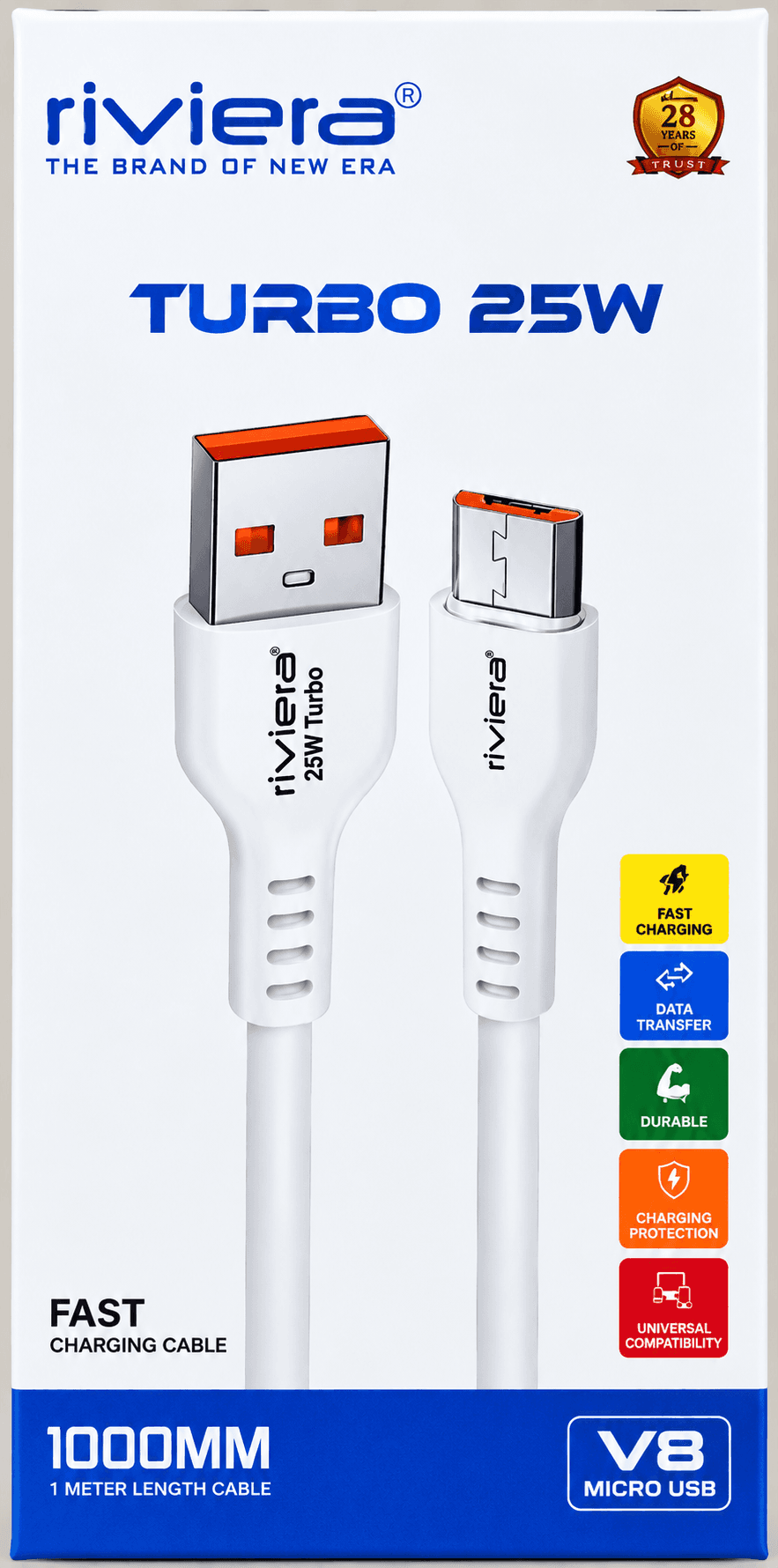 Riviera DT-320 Turbo V8 Micro USB Fast Charging Cable