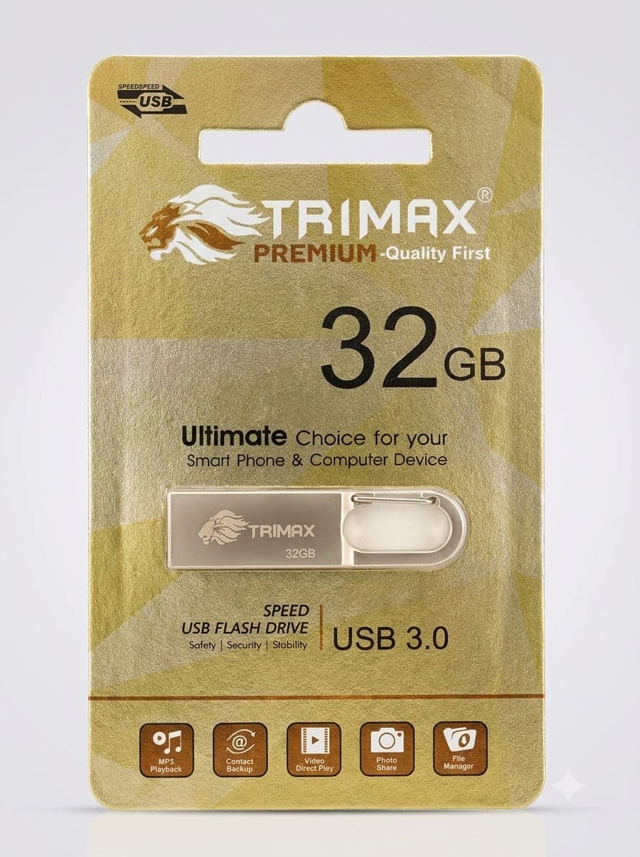 Trimax Premium Quality 32GB USB 3.0 Metal Flash Drive