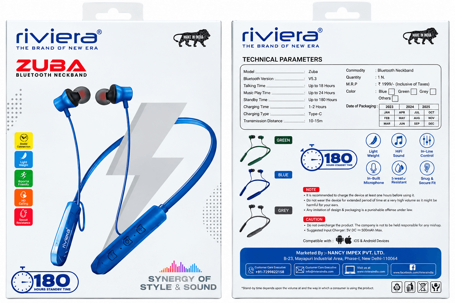 Riviera Zuba Bluetooth Neckband