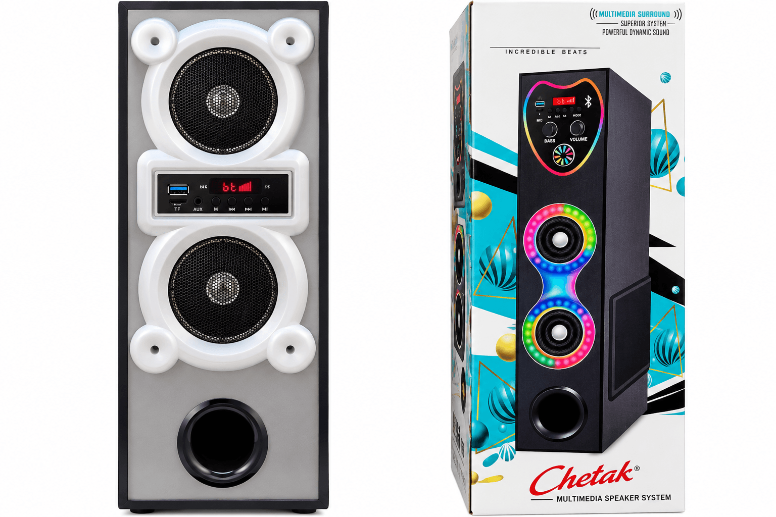 Chetak Incredible Beats Multimedia Tower Speaker System