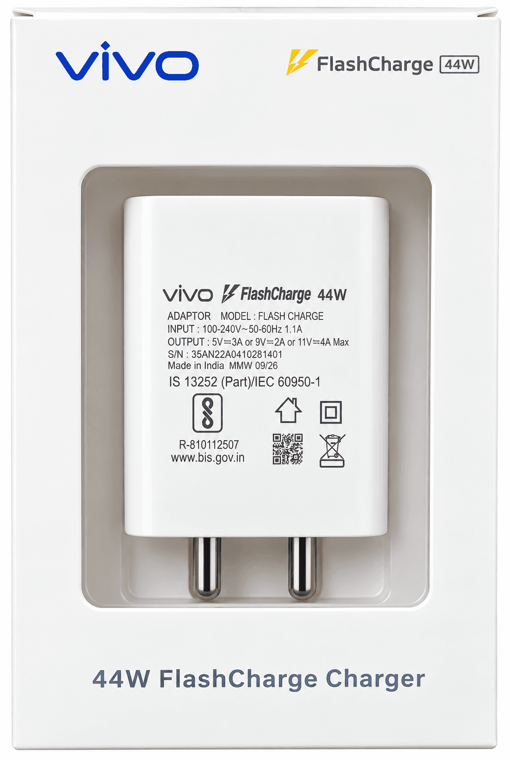 Vivo 44W FlashCharge Power Adapter