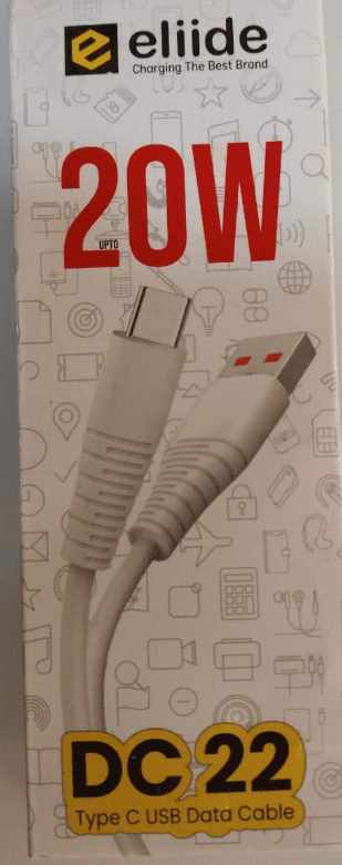 ELIIDE DC-22 20W Type-C USB Data Cable