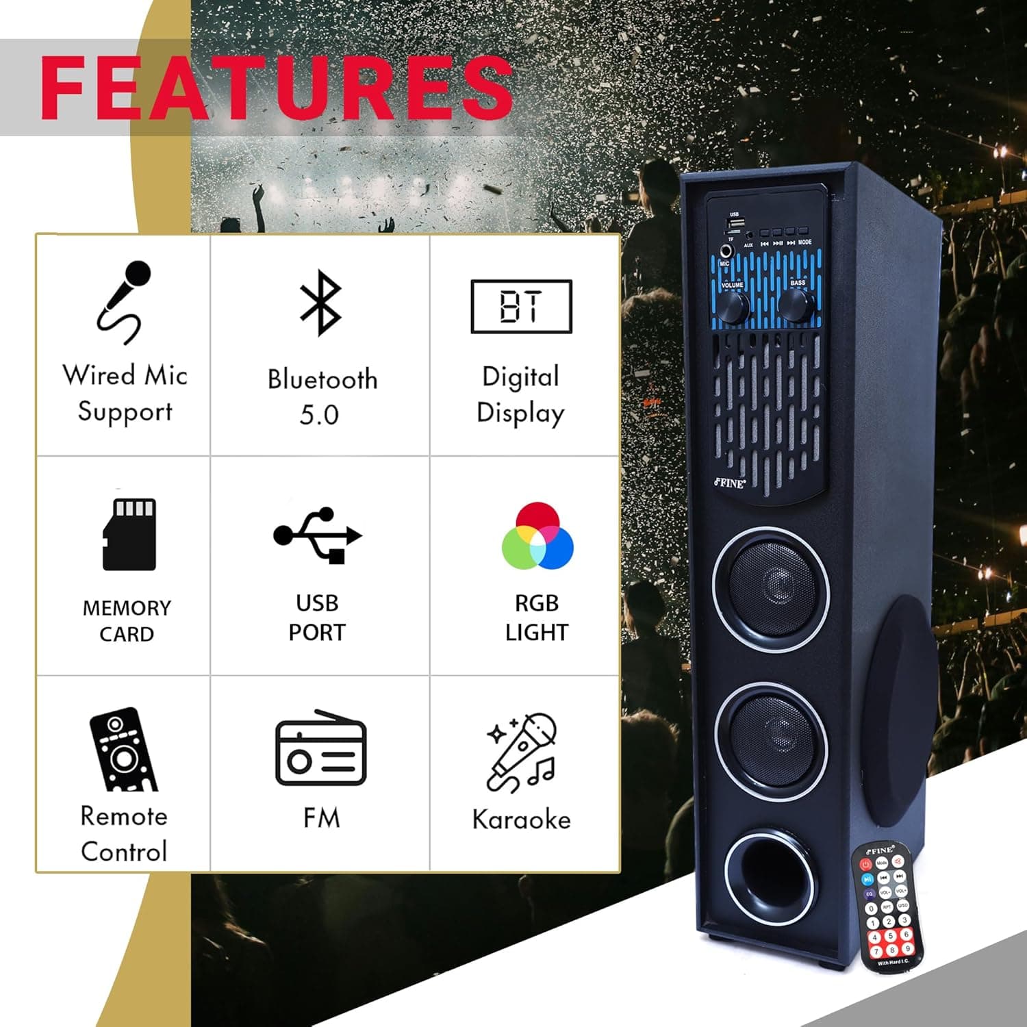 Multimedia Tower Speaker image 3