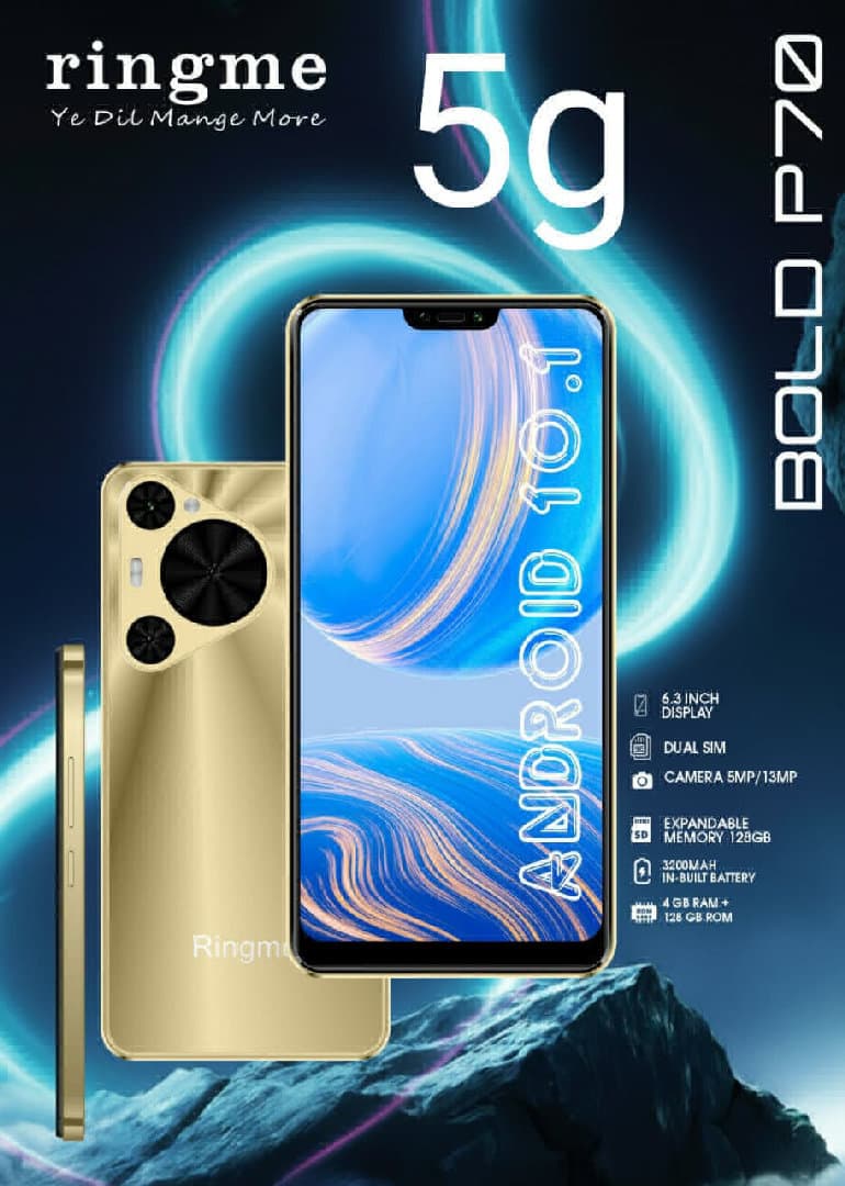 Ringme Bold P70 Android 10.1 4gb Ram 64 Gb Rom Smartphone 5g Support 3500mah Battery
