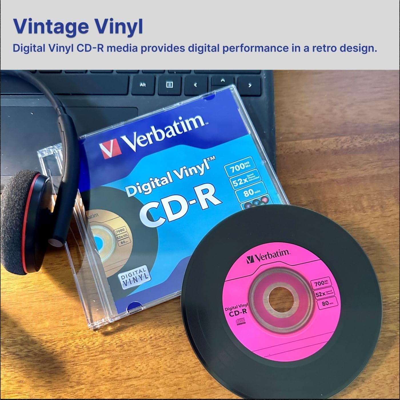 Verbatim CD R Blank Discs 700MB 80min 52X Recordable Disc image 3