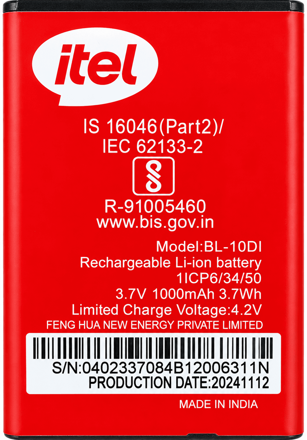 Itel BL-10DI Rechargeable Li-ion Battery