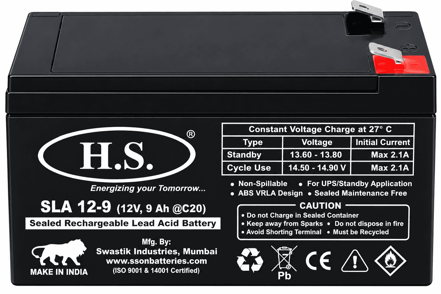 Exide Power Safe Plus EP12-12 SLA Rechargeable Battery