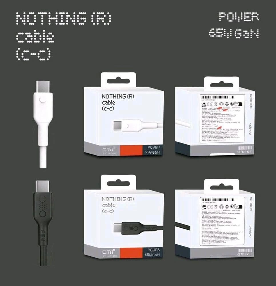Nothing USB Type-C to Type-C Cable 65W GaN Support