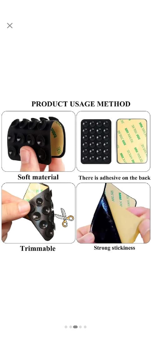 Silicone Suction Phone Grip / Double-sided Silicone 7 Colour image 4
