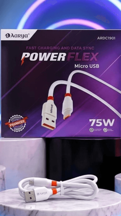 AARYA Power Flex Micro USB V8 Data Cable