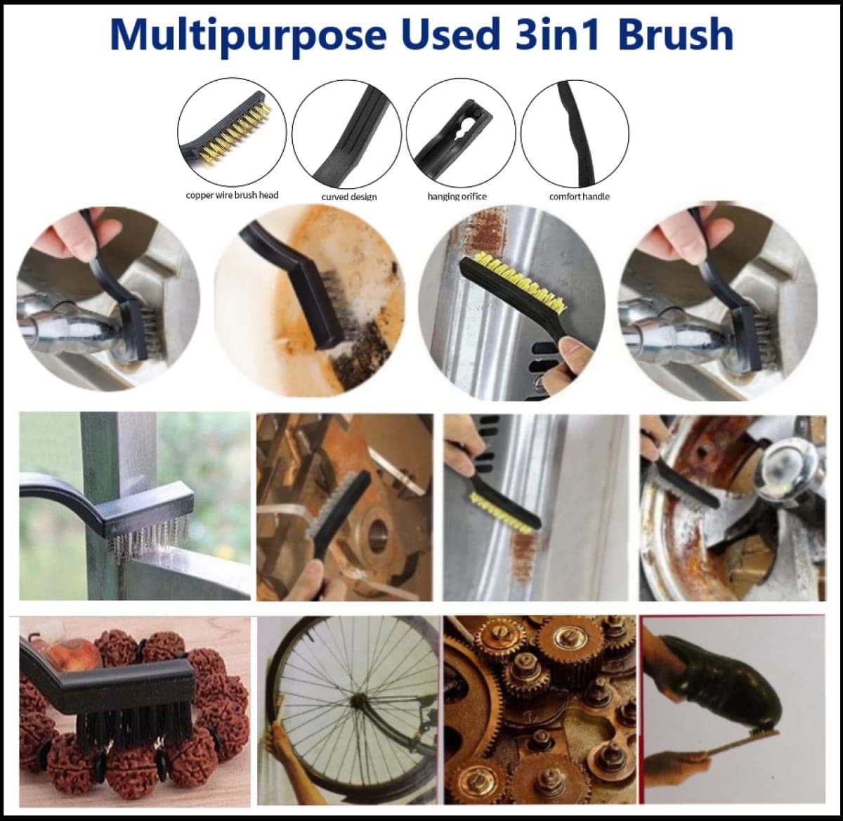 3 Pc Mini Wire Brush Set image 2
