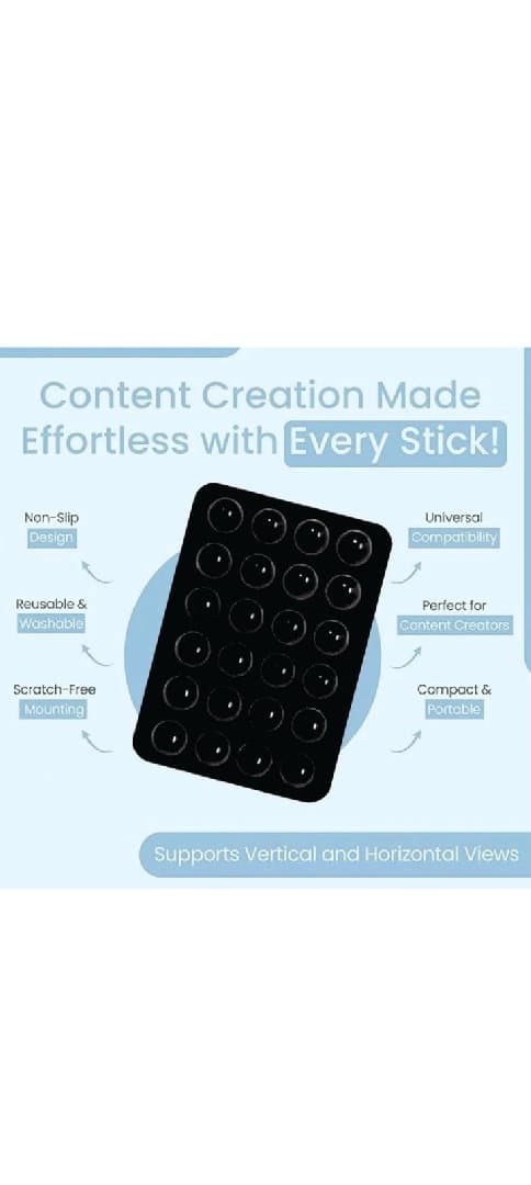 Silicone Suction Phone Grip / Double-sided Silicone 7 Colour image 2
