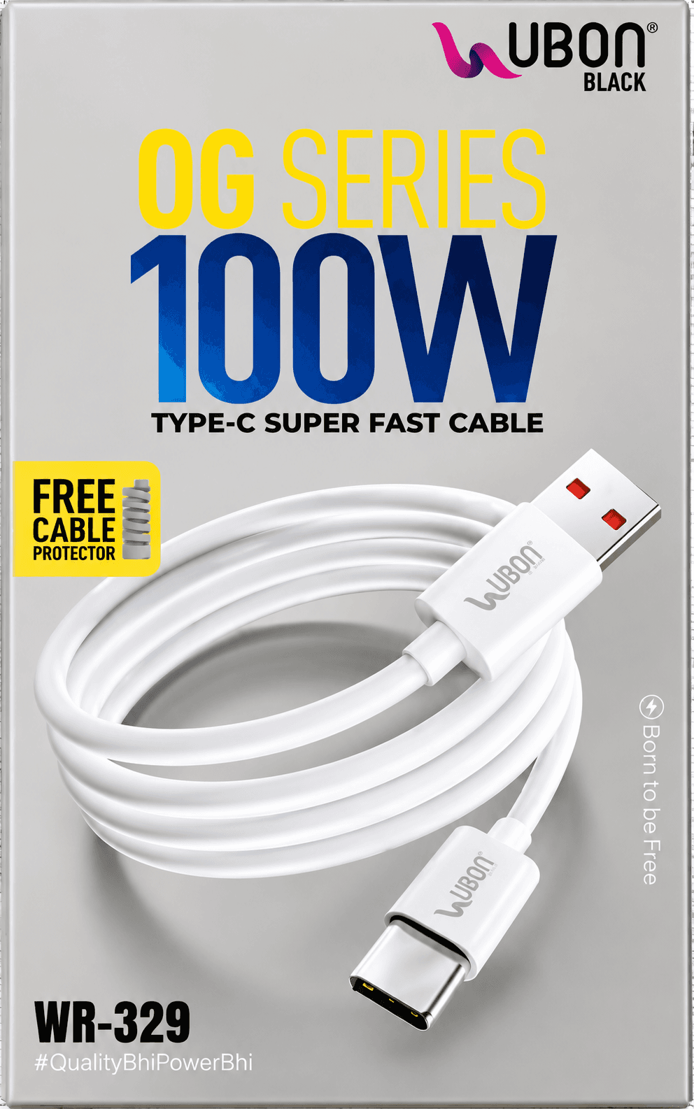 Ubon WR-329 OG Series 100W Type-C Charging Cable