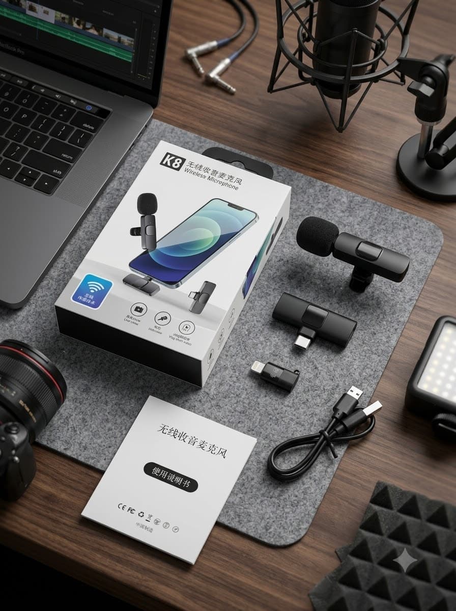 K8 Wireless Microphone / K8 Wireless Lavalier Collar Mic