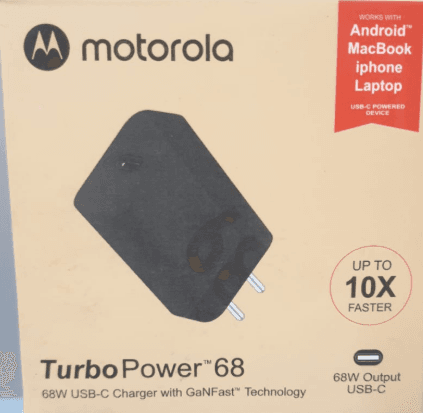 Motorola TurboPower 68W USB-C GaNFast Charger