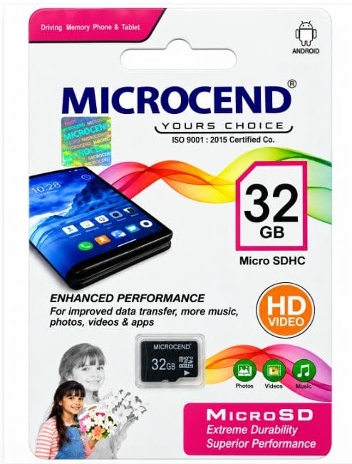 Microcend 32GB MicroSDHC Memory Card
