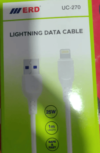 Erd UC-270 Lightning Data Cable 25W – 1 Meter