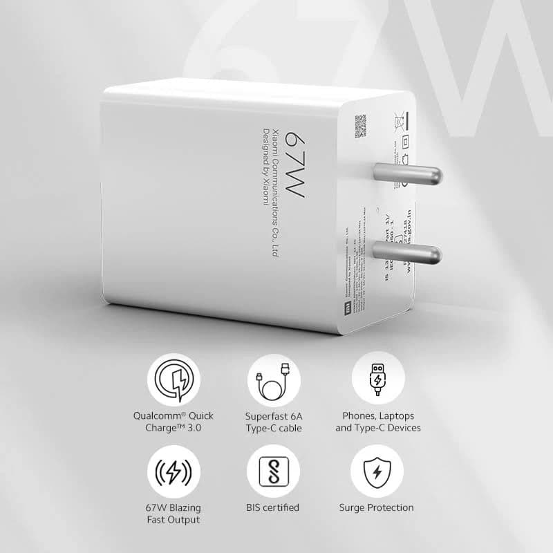 Mi 67W SonicCharge 3.0 Charger Combo image 3