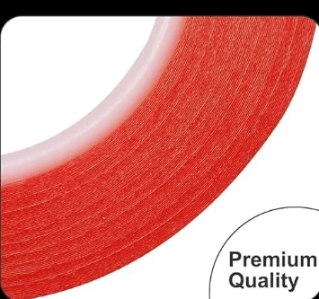 3mm Red Adhesive Double Sided Transparent Tape image 2