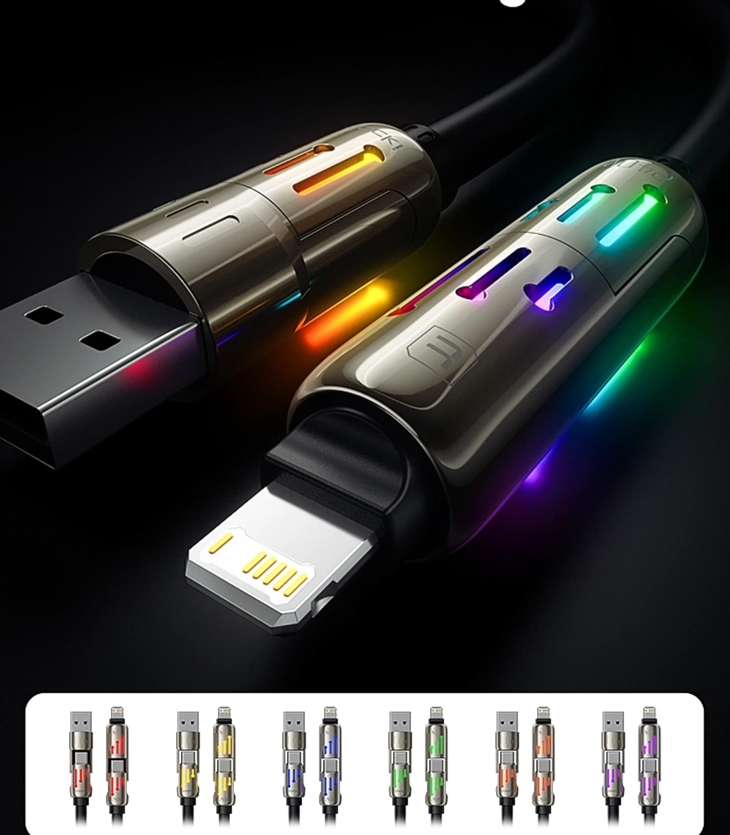 4-in-1 Multi-Functional Fast Charging & Data Cable image 3