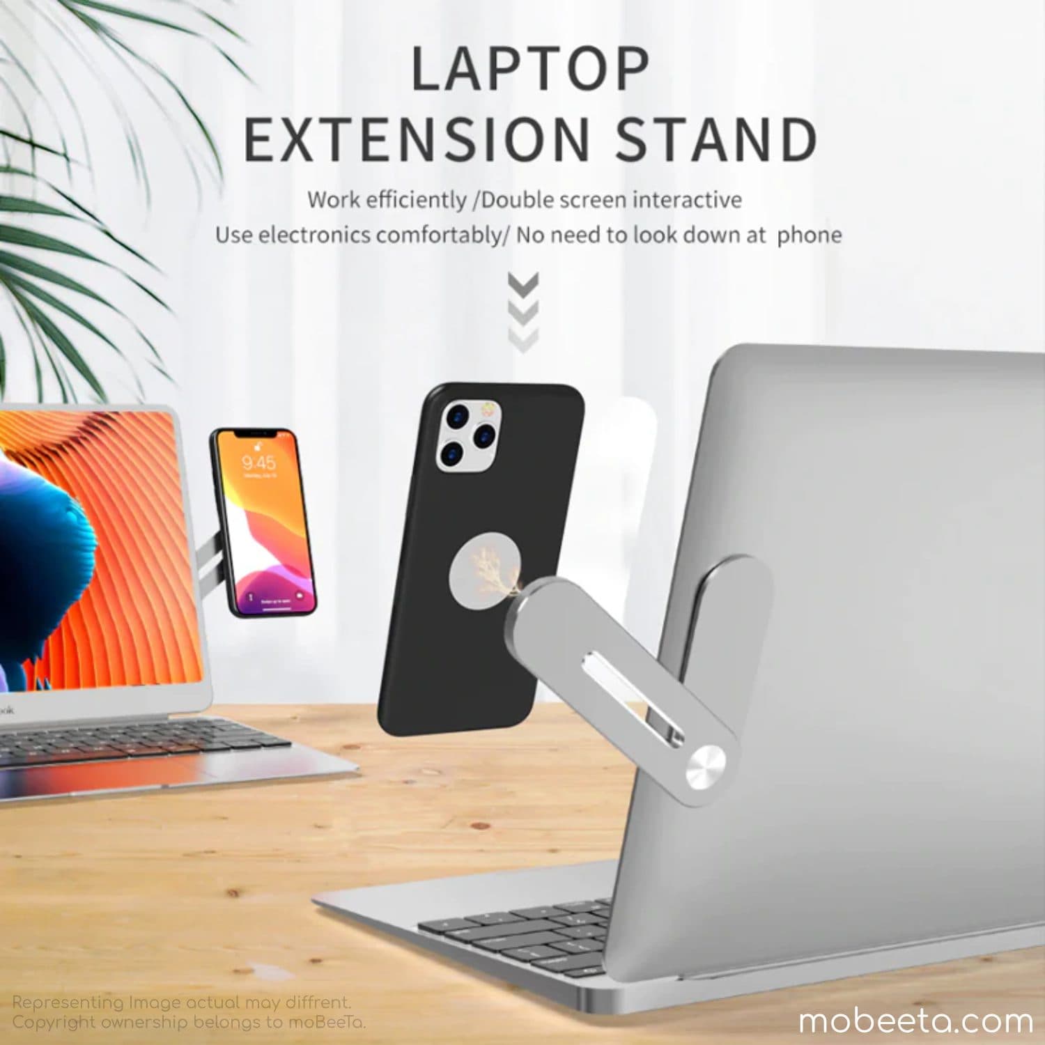 Laptop Side Mount Clip, Magnetic Phone Mount image 3