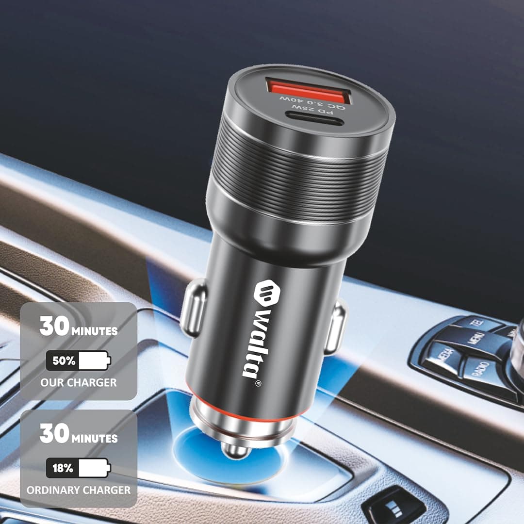 WALTA Moto Flash Fast Car Charger Adapter image 3