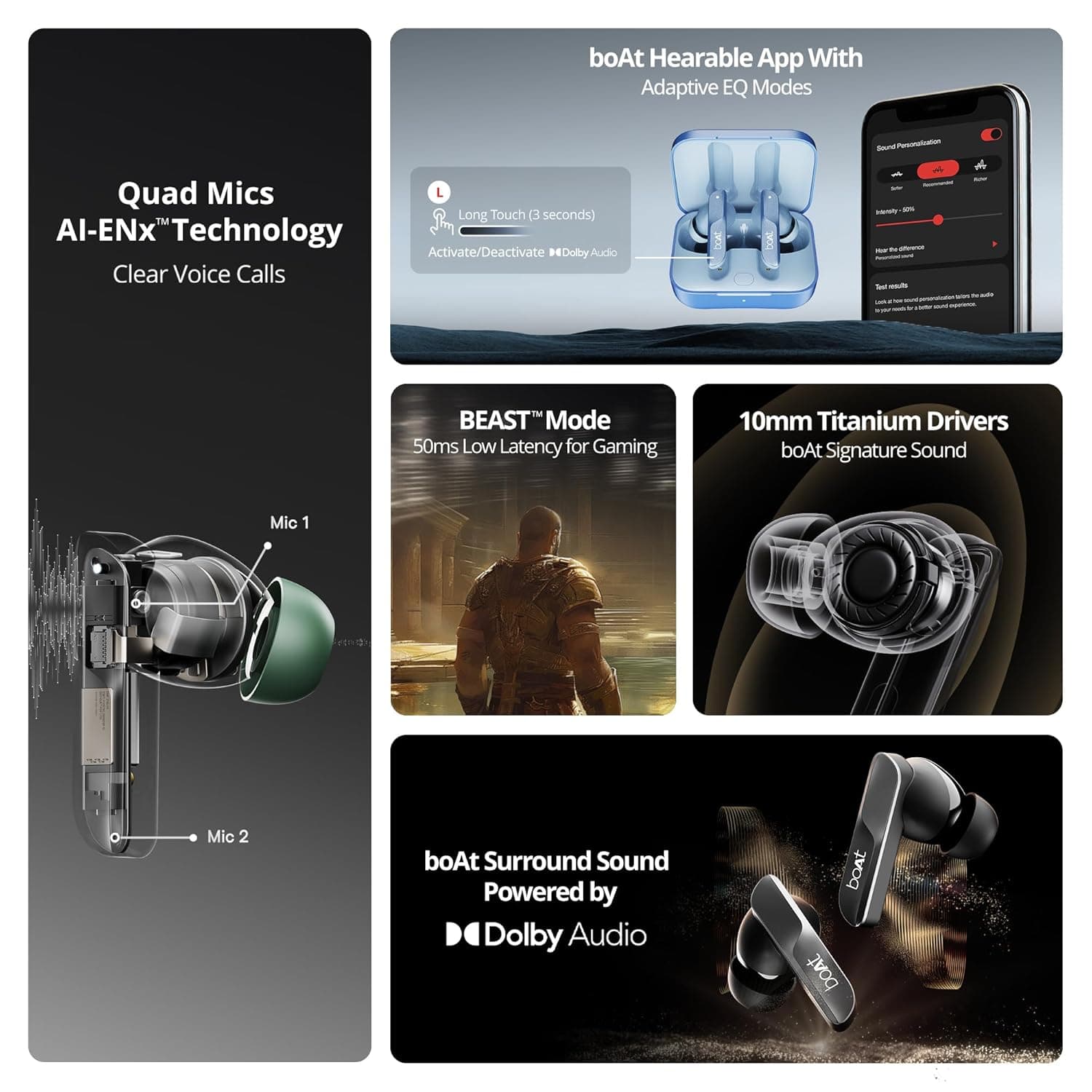 boAt Airdopes 800 wireless earbuds. image 3
