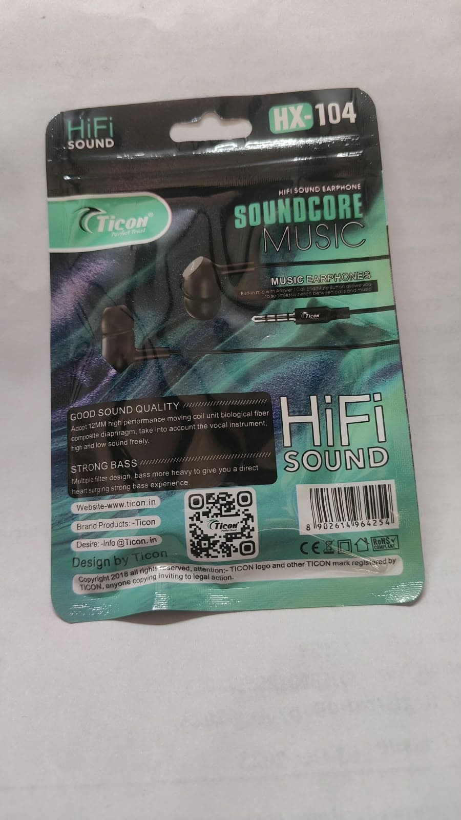 Ticon HX-104 Soundcore Earphones image 2