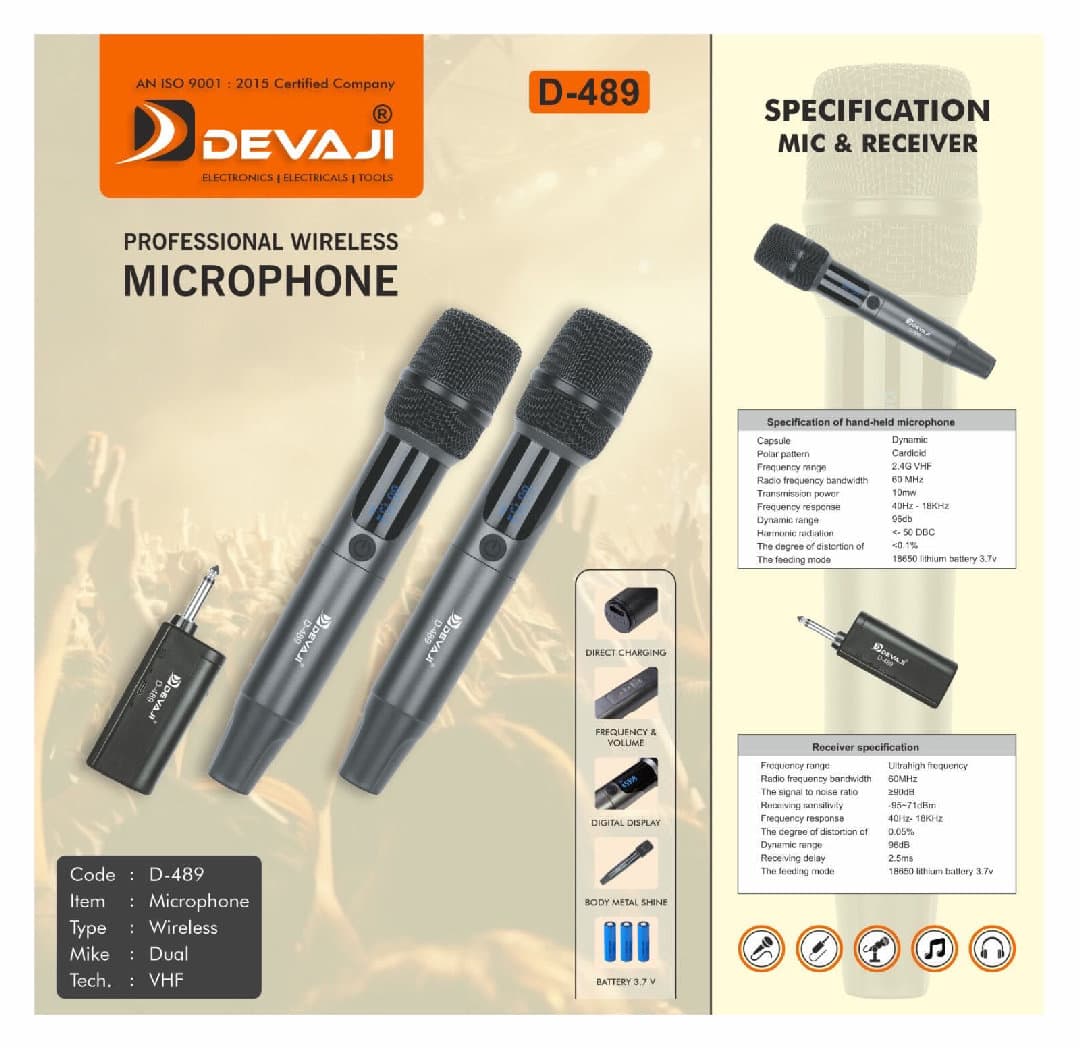 PROFESSIONAL WIRELESS MICROPHONE DUAL image 2