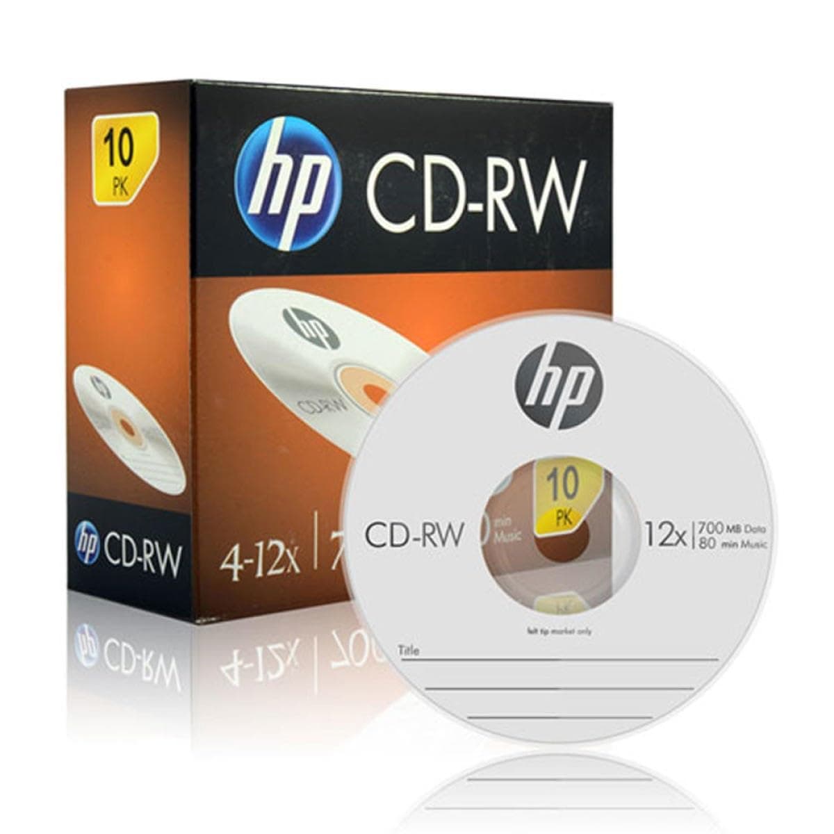 HP CD R 700MB 4x 12x 10Pack Slim Case image 4