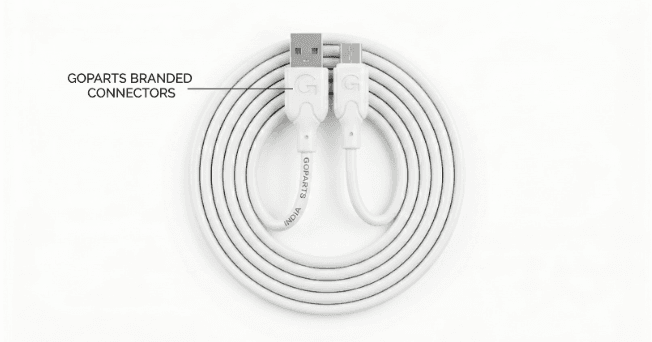 GOPARTS 2.5A Type C Cable/Micro USB Cable GP CB001 UM/UC, 1 Meter image 2