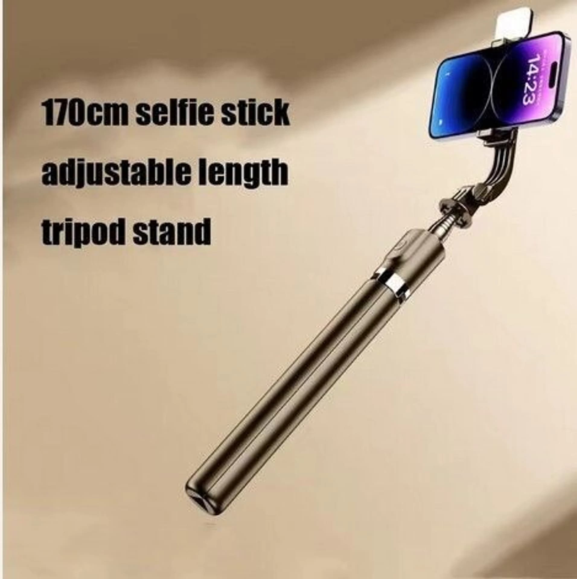 R1S-L Selfie Stick Tripod with LED Light & Bluetooth Remote image 5