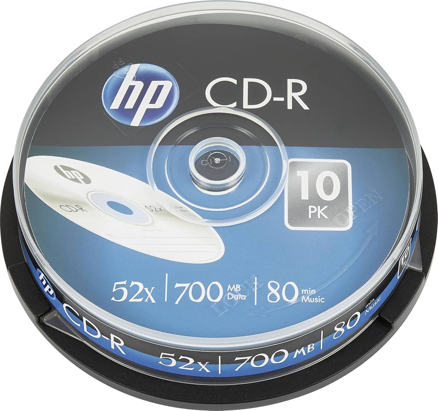 HP CD R 700MB 52X 10Pack Cake Box image 2