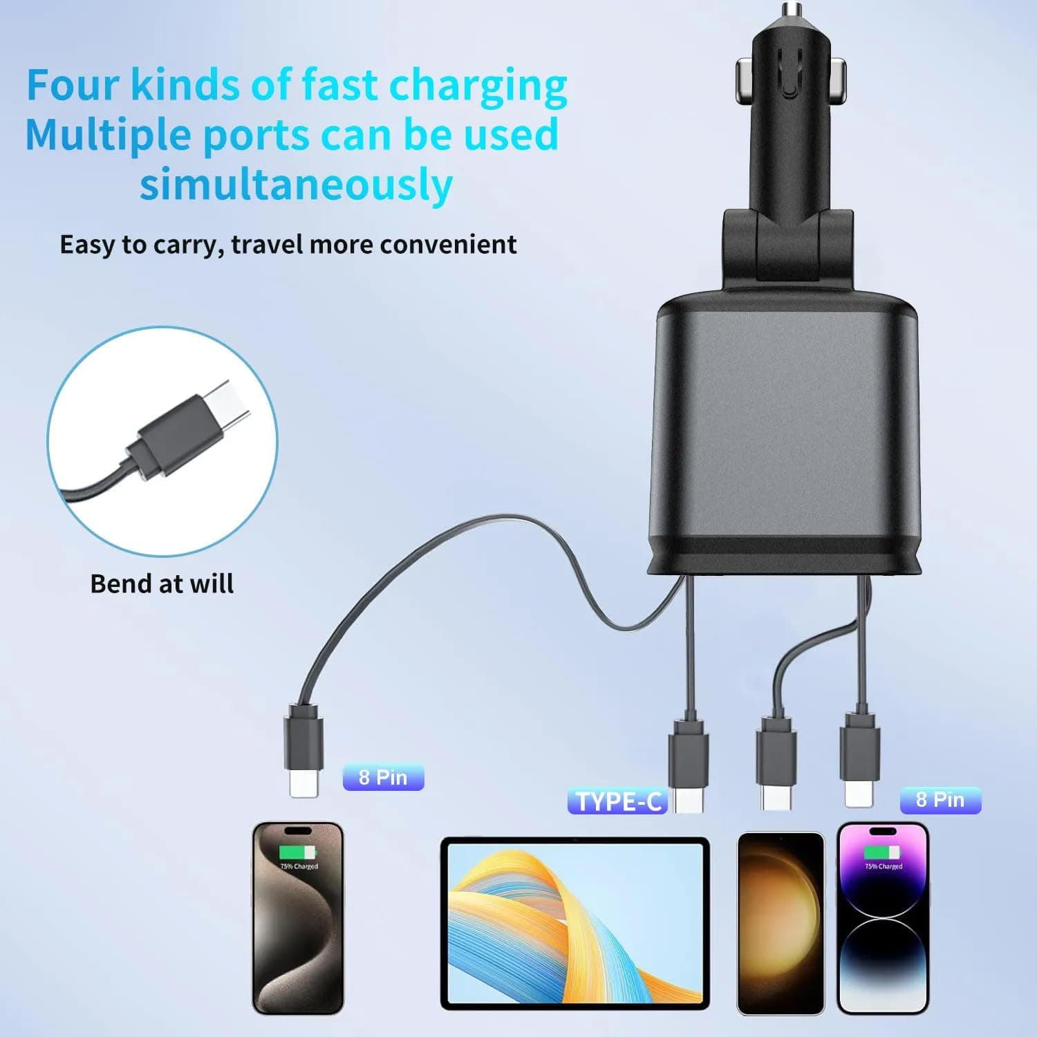 4 in 1 Starry Sky Car Charger image 4