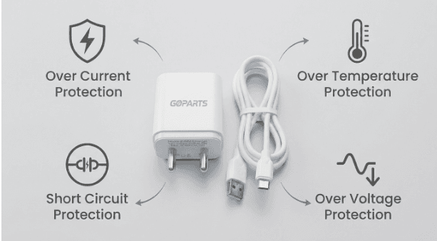 GOPARTS 2.4A Wall Charger with Micro USB Cable Combo image 2