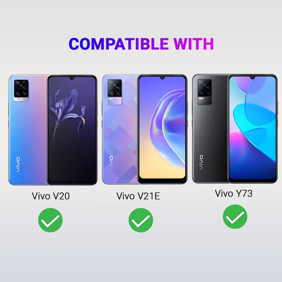 Coverage Back Cover for Vivo V20 image 3
