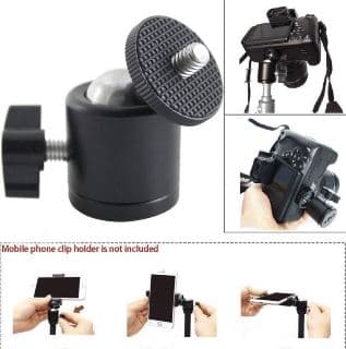 Universal Mini Ball Head 360° Tripod Mount (1/4" Screw) image 4