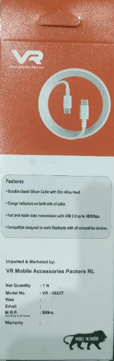 VR Type C To Type C Fast Charging Cable image 4