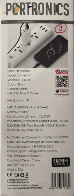 Portronics Konnect X USB-A To Type-C Cable image 2