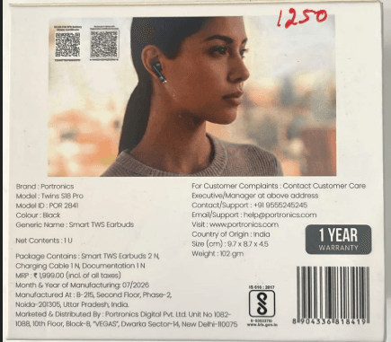 Portronics Twins S18 Pro Smart TWS Earbuds image 1