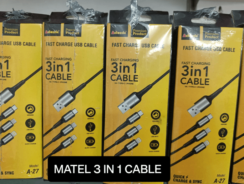 3 in 1 Cable A-27, Fast Charging image 2