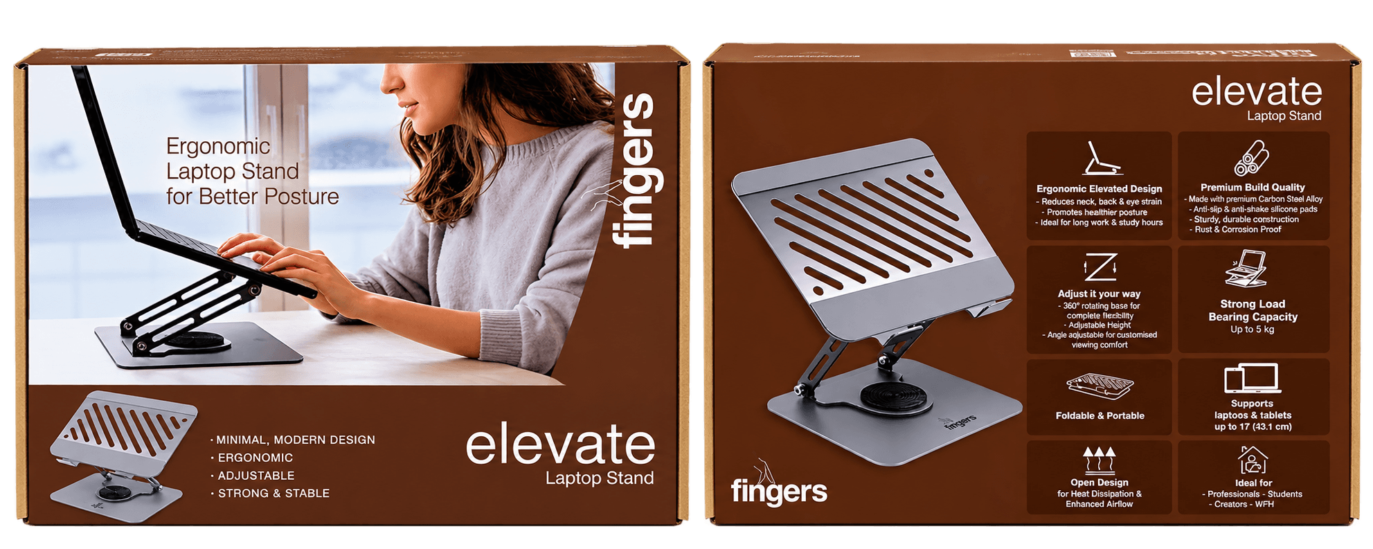 FINGERS Elevate Ergonomic Laptop Stand